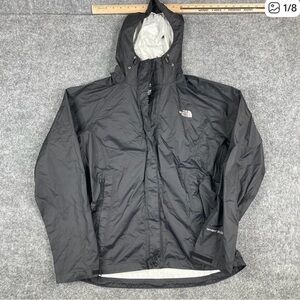 The North Face Jacket Womens Size L Black HyVent Hooded Rain Coat